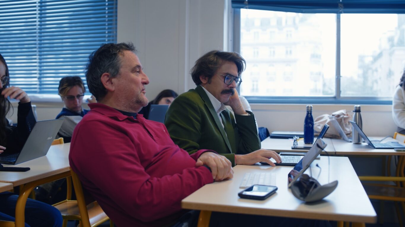 Thierry Moreau et Radouan Mounecif intervenant au cours Corporate Heritage Management