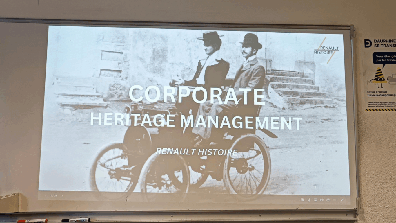 Corporate Heritage Managament cours co-créé par Parles d'Histoire