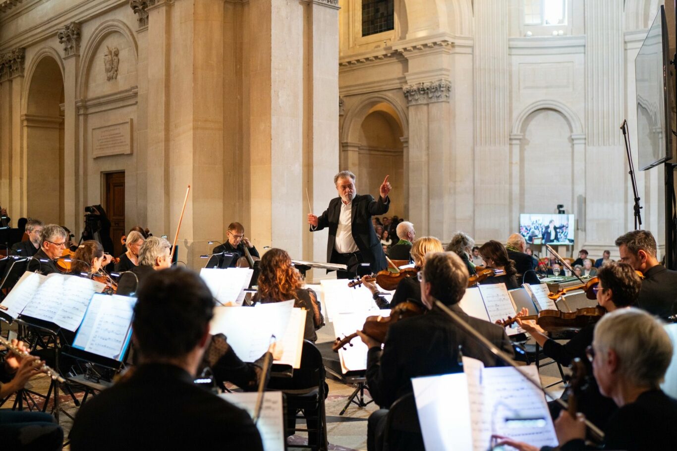 Orchestre lors de la séance solennelle de rentrée de l'Académie des beaux-arts