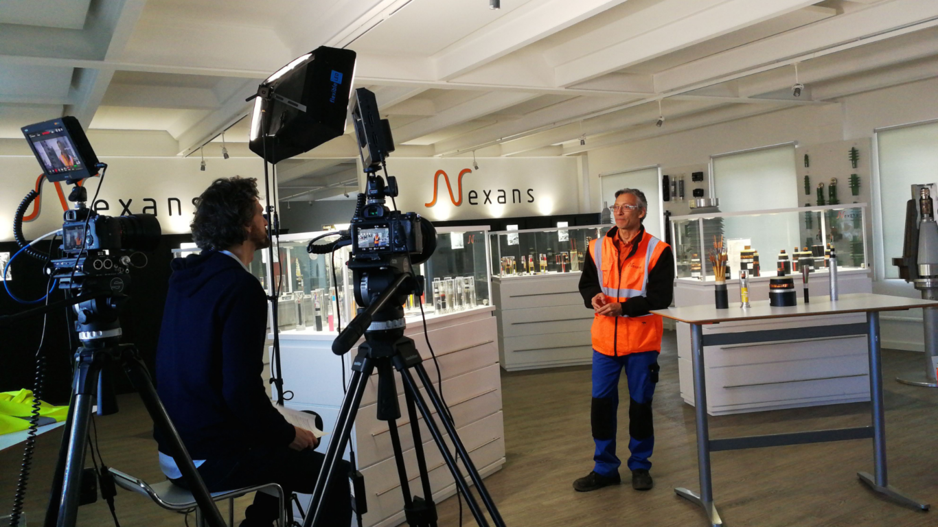 Tournage des films d'usine pour Nexans par Perles d'Histoire